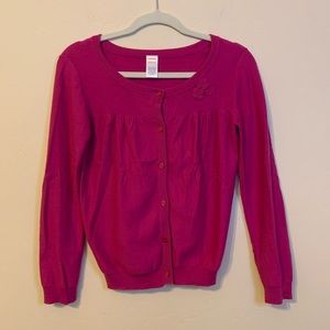 3/$9 • Gymboree Magenta Cardigan w/ Flowers Sz L